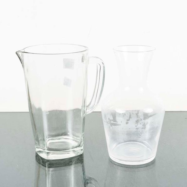 Jarra y Florero de Vidrio Transparente - imagen 1