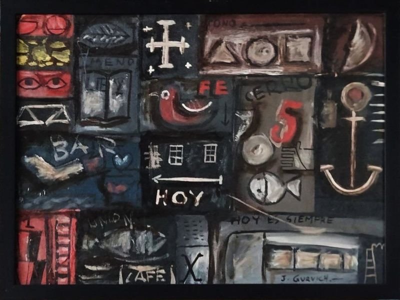 Óleo sobre Fibra Atribuido a José Gurvich - "Hoy es Siempre"