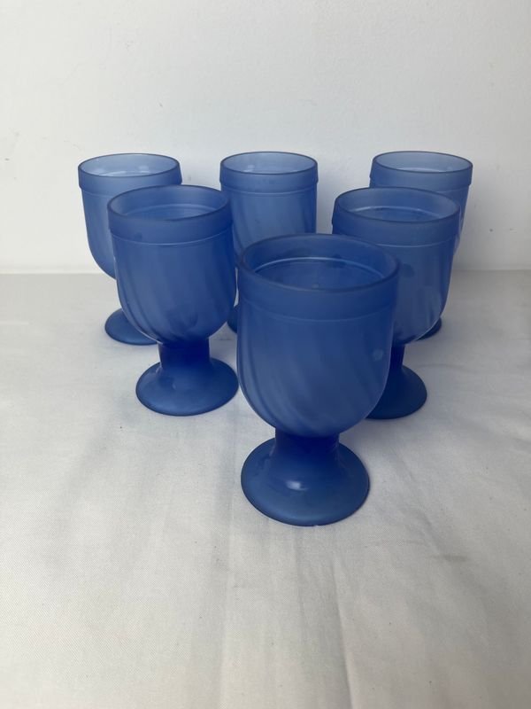Copas de cristal azul - imagen 2