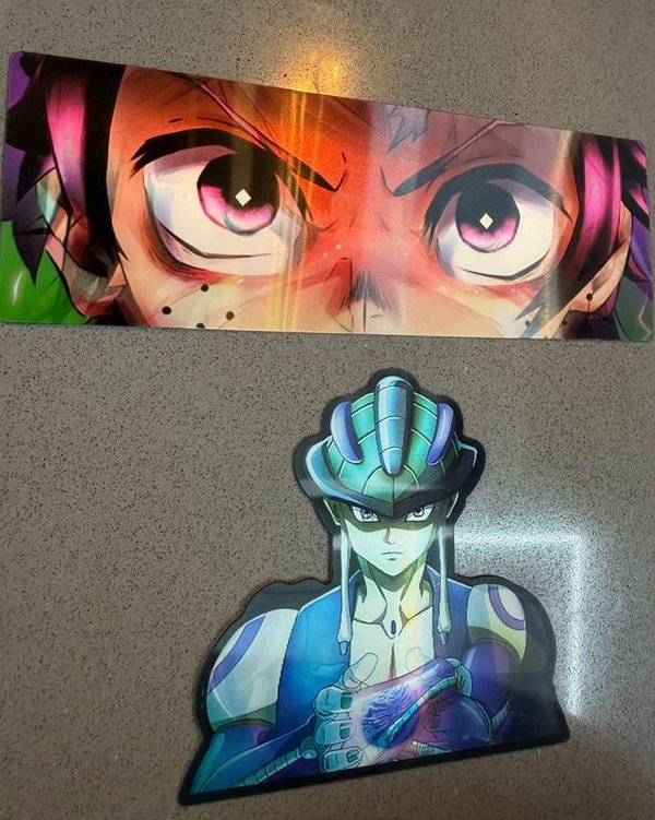 Stickers de Personajes de Anime: Ojos Intensos y Guerrero - imagen 1