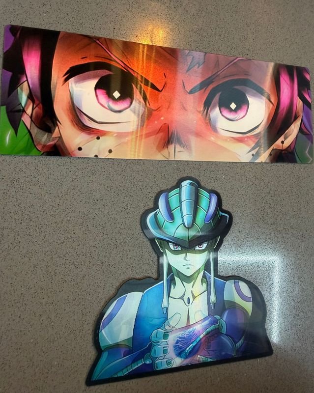 Stickers de Personajes de Anime: Ojos Intensos y Guerrero