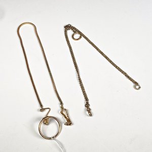 Dos Cadenas para Reloj de Bolsillo Enchapadas - imagen 2