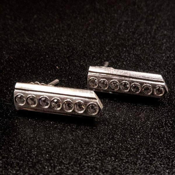 Aros de Plata 950 con Circonias - imagen 1