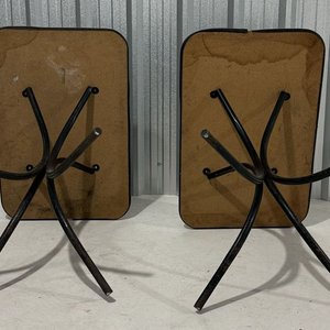 Par de Mesas Auxiliares con Estructura Metálica y Tapa de MDF - imagen 4