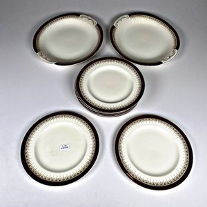 Doce Platos de Loza Inglesa Alfred Meakin "Kindel" - imagen 2