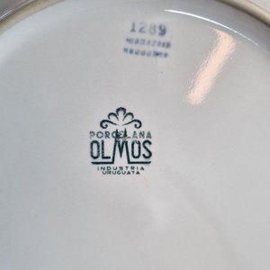 L 391 - 6 Piezas - Juego de 6 platos en fina porcelana nacional 'Olmos' con borde festoneado y decorado floral, una excelente oportunidad para su mesa - imagen 4