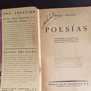 Poesías de Rafael Obligado - Colección Austral, 1ª Edición - imagen 2