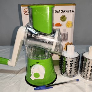 Rallador Tambor Giratorio 3 en 1 con Ventosa, Nuevo en Caja, Verde - imagen 2