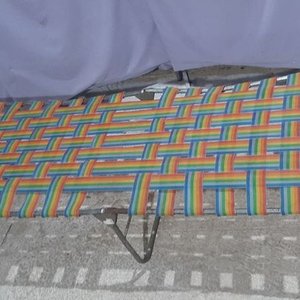 Catre Plegable de Caño con Tiras de PVC Multicolor - imagen 2