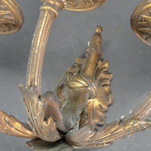 Dos Apliques de Bronce con Tres Luces y Diseño Clásico - imagen 3