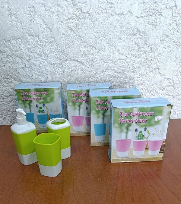Conjunto de higiene personal de baño de 3 piezas