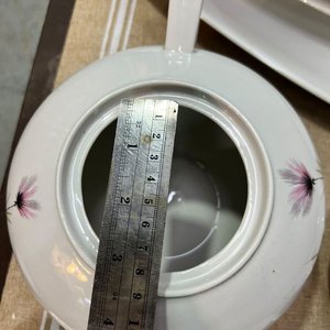 Conjunto de Porcelana Olmos Uruguaya con Flores Rosadas - 5 Piezas - imagen 11