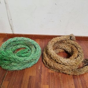 Lote siguiente: Juego de 2 Sogas Gruesas de Amarre Navales - Fibra Natural y Sintética