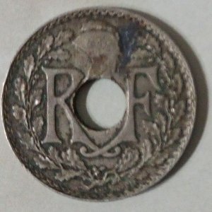 Moneda Francesa 10 Céntimos 1922 Tipo Lindauer - imagen 2