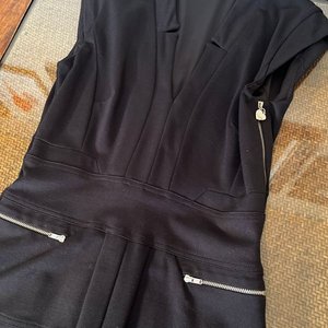 Vestido Negro Las Oreiro Talle M con Cierres Plateados - imagen 5