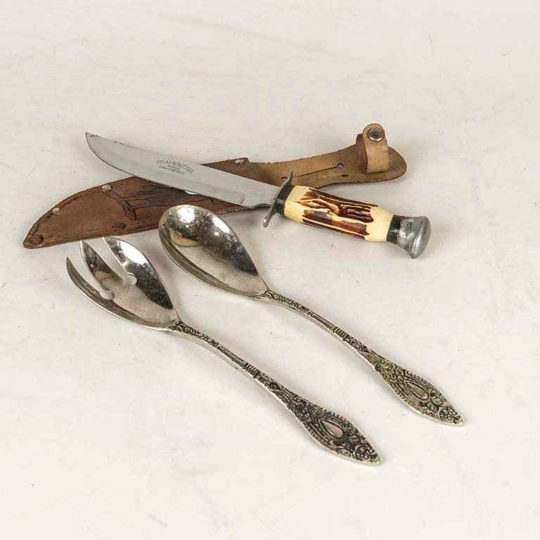 Set Tramontina Cuchillo con Mango Simil Asta, Vaina y Piezas de Servir