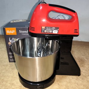 Batidora Eléctrica RAF Roja con Bol de Acero, 7 Velocidades - imagen 2
