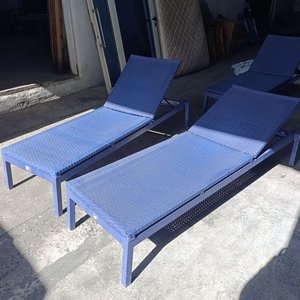Camastros de Aluminio y Ratán Sintético Violeta con Respaldo Reclinable - imagen 6