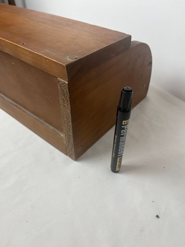 Caja de madera antigua con accesorios - imagen 2
