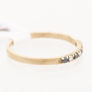 Medio Sin Fin de Oro 18k con Brillantes Blancos y Negros - imagen 2