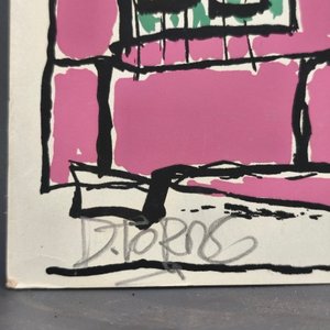 Serigrafía "Paisaje Urbano" de Denry Torres, Setiembre 1975 - imagen 3