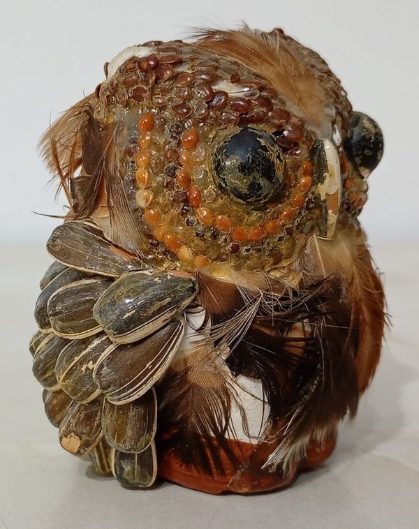 Figura de Búho con Decoración de Plumas - imagen 5