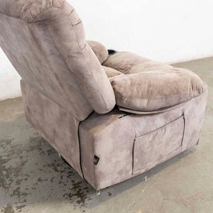 Sillón Giratorio y Reclinable Tapizado Gris - imagen 3