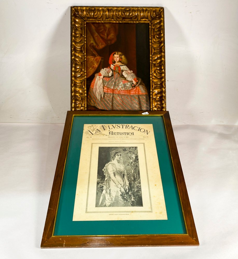 Láminas "La Ilustración Artística" y Pintura Retrato