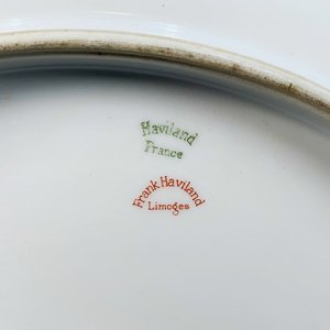 Plato de Porcelana Francesa Haviland Limoges con Guarda Dorada - imagen 3