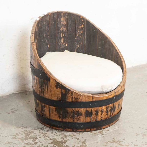 Sillón Barril de Roble con Almohadón - imagen 1