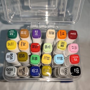 Set de 24 Marcadores Doble Punta KIKYOU Nuevos en Caja Transparente - imagen 4
