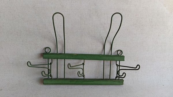 Antiguo Perchero de Madera y Metal con Perchas Móviles - imagen 1