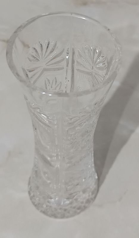 Florero de Cristal Facetado al Ácido - Espectacular - imagen 2