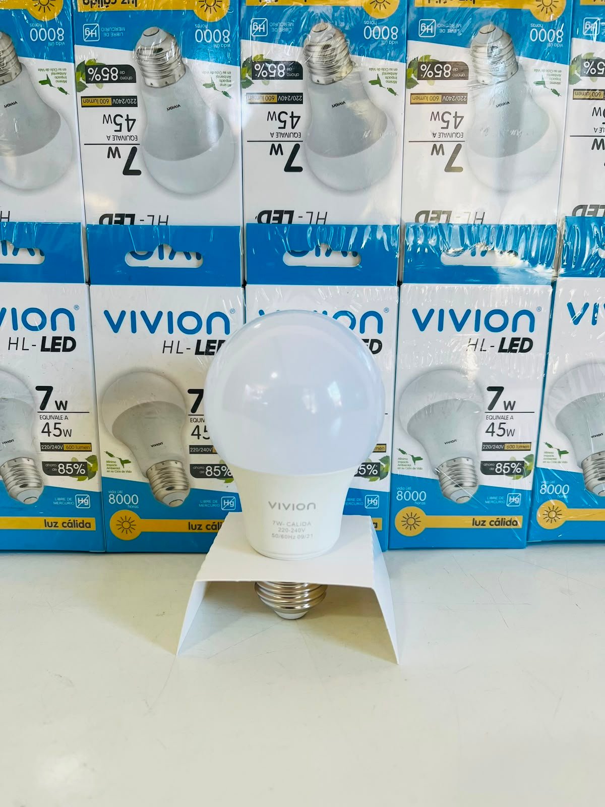 Lote x30 Lámparas LED Vivion 7W Luz Cálida