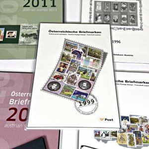 Lote de 7 Folios con Sellos Postales Austríacos Varios - imagen 2