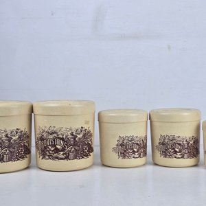 Set de 8 Recipientes Vintage para Cocina con Tapa y Decoración Floral - imagen 3