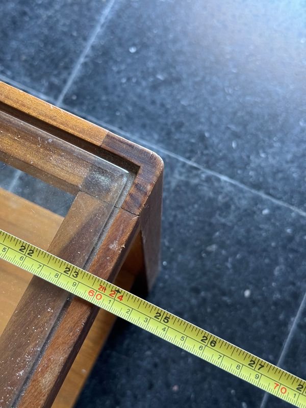 Mesa ratona en madera con vidrio 60x60x45 - imagen 6