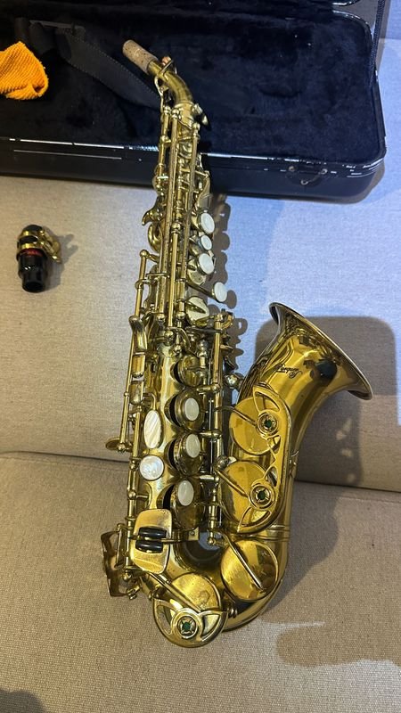 Lote siguiente: Saxofón Soprano curvo PARQUER - Instrumento musical de alta calidad