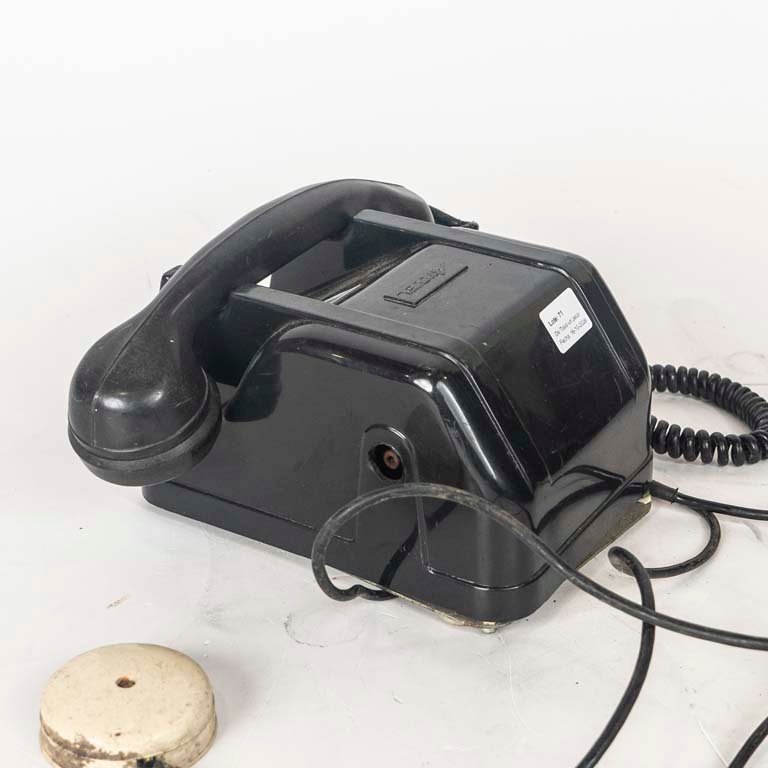 Teléfono Antiguo de Baquelita Negro