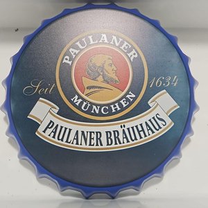 Cartel Decorativo Tapa Cerveza Paulaner München - imagen 2