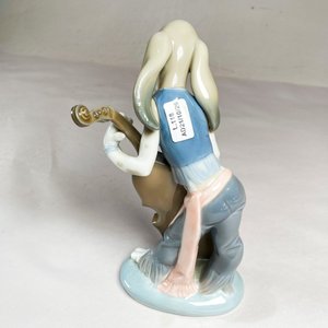 Figura Lladró "Dog Playing Bass Fiddle" Porcelana Española - imagen 4