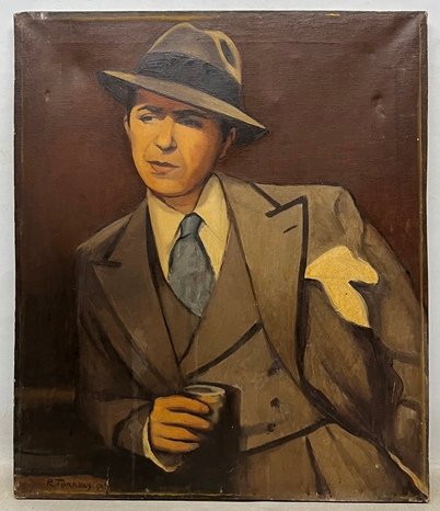 Lote siguiente: Pintura de R. Torrens "Gardel" - Oleo sobre tela