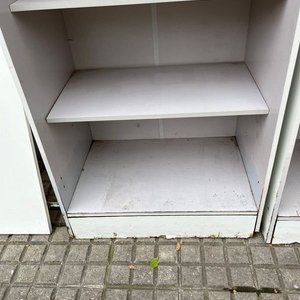2 Muebles Multiusos Blancos en MDF con Puertas y Estantes - imagen 4