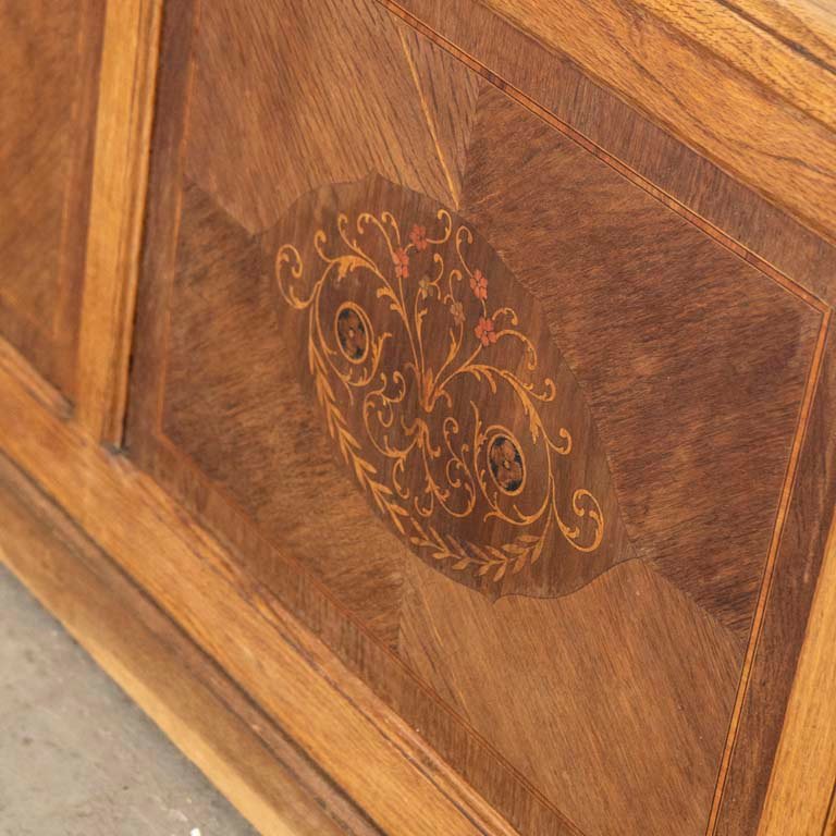 Respaldo de roble con marqueterie - Medidas: 144x66cm - imagen 3