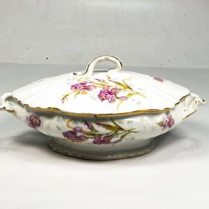 Lote anterior: Fuente con Tapa de Porcelana Francesa Limoges Floral Blanca