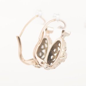 Par de Caravanas de Oro con Brillantes y Diamantes - imagen 2