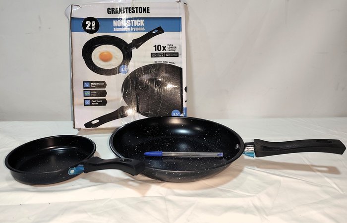 Juego de 2 Sartenes Antiadherentes Granitestone Aluminio Repujado