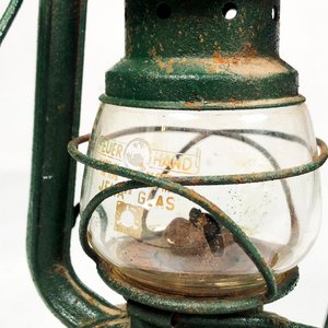 Farol a Kerosene Vintage de Chapa Verde - 20 cm - imagen 3