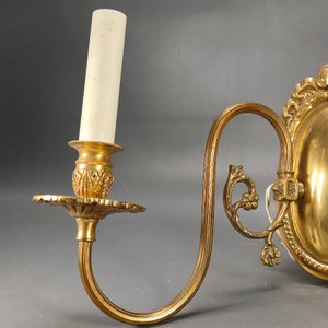 Par de Apliques de Bronce para Pared con Dos Luces Cada Uno - imagen 8