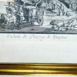 Grabado "Veduta di Piazza di Spagna" Marco Dorado - imagen 3